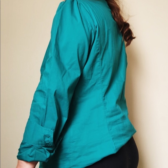 Vintage Teal Blouse - Picture 6 of 11